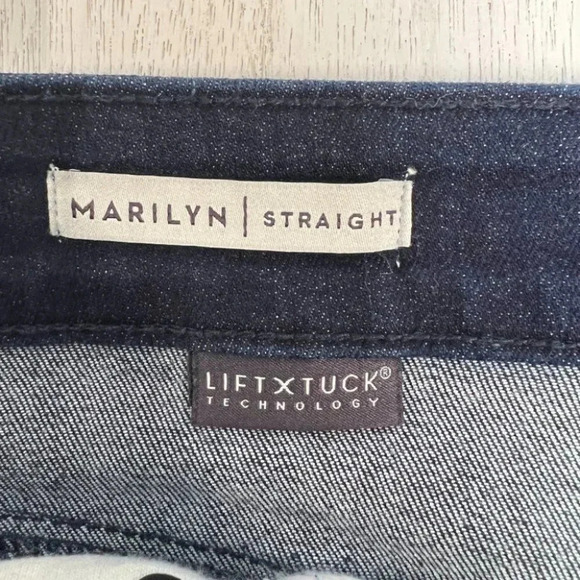 NYDJ Not your Daughters Jeans Marilyn Straight Denim women size 14 Dark Denim - Picture 4 of 7